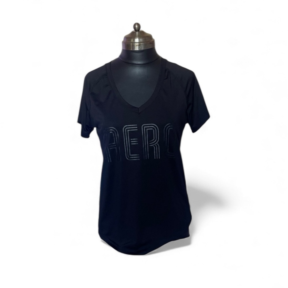 None name brand Women's Black V-Neck Top sports top